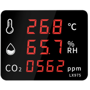 Thermohygrometer+ O2 Model: LX975A เครื่องวัดอุณหภูมิความชื้นและคาร์บอนไดออกไซด์ ขนาดใหญ่