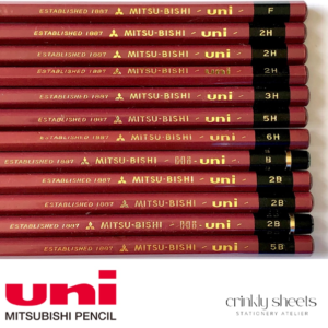 UNI Mitsubishi ดินสอสีแดง  สำหรับเครื่องทดสอบความแข็งแบบดินสอ /กล่อง (แบบเรียงเบอร์ตามลำดับความแข็ง)