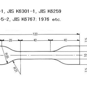 Specimen Die Cutter Test Method: JISK 6251 Type 1